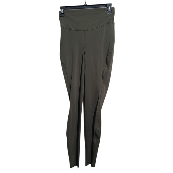 Lululemon Base Pace High-Rise Tight 28" Army Green Sz 6 EUC Nulux Run - Picture 3 of 5